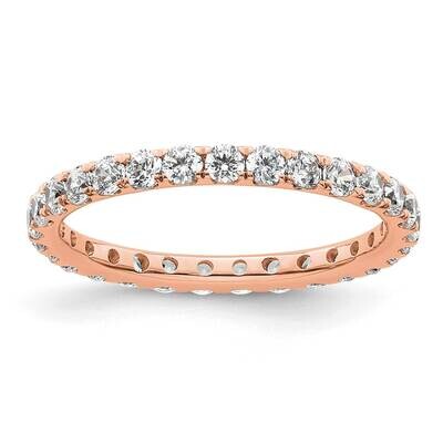 Polished U-Shared Prong 1 Carat Diamond Complete Eternity Band 14k Rose Gold ET0005-100-6R4, MPN: E…
