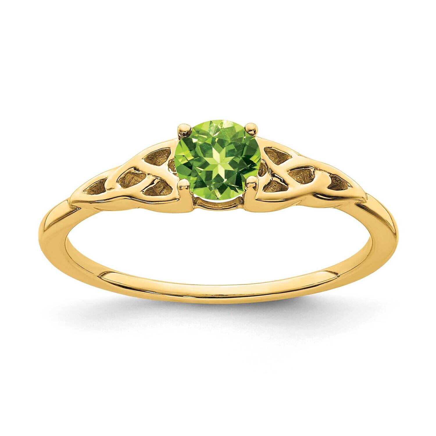 Peridot Celtic Knot Ring 10k Gold RM7396-PE-1Y, MPN: RM7396-PE-1Y, 191101663376