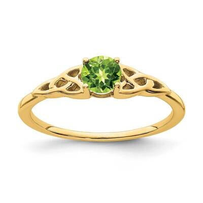 Peridot Celtic Knot Ring 10k Gold RM7396-PE-1Y, MPN: RM7396-PE-1Y, 191101663376