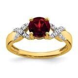 Garnet Diamond Ring 14k Two-Tone Gold RM5983-GA-013-YWA, MPN: RM5983-GA-013-YWA, 886774557588