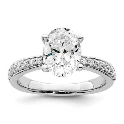 True Origin White Gold 1/3 Carat Diamond Vs/Si D E F Semi Mount Oval Engagement Ring RM8589-200-WAA…