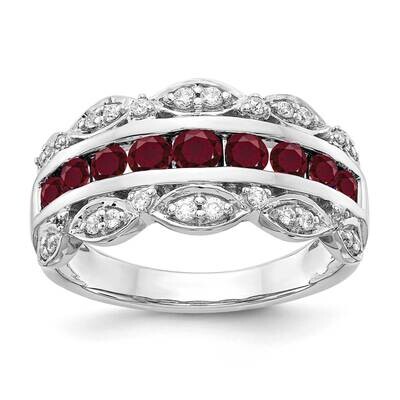 Diamond Created Ruby Fancy Ring 14k White Gold RM3846-CRU-020-WAA, MPN: RM3846-CRU-020-WAA, 8839579…