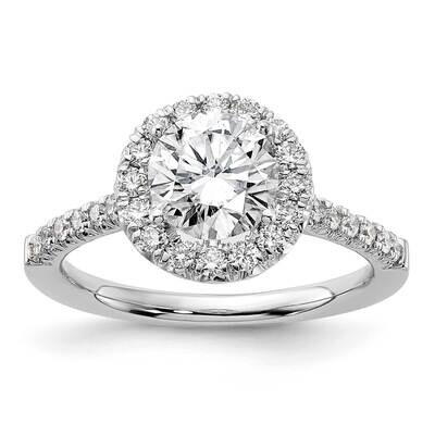 Diamond Si1/Si2 G H I Halo Eng Semi-Mount Ring 14k White Gold RM2057E-150-WAA, MPN: RM2057E-150-WAA…