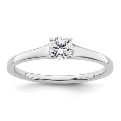 1/3 Carat 4.50 mm 4-Prong Round Solitaire Engagement Ring Mounting 14k White Gold RM1932E-033-CWAA,…