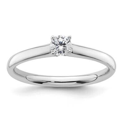 1/4 Carat 4.10 mm 4-Prong Round Solitaire Engagement Ring Mounting 14k White Gold RM1934E-025-CWAA,…
