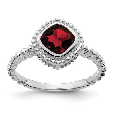 Cushion Garnet Ring 14k White Gold RM7201-GA-W, MPN: RM7201-GA-W, 191101823060