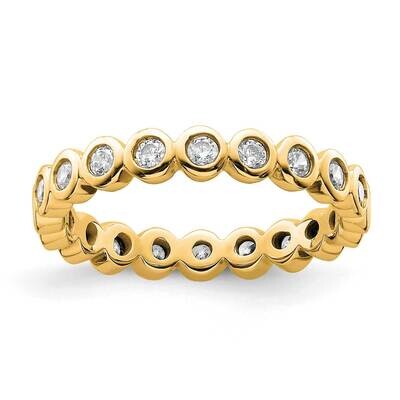 Bezel-Set 1/2 Carat Diamond Complete Eternity Band 14k Polished Gold ET0011-050-6Y4, MPN: ET0011-05…