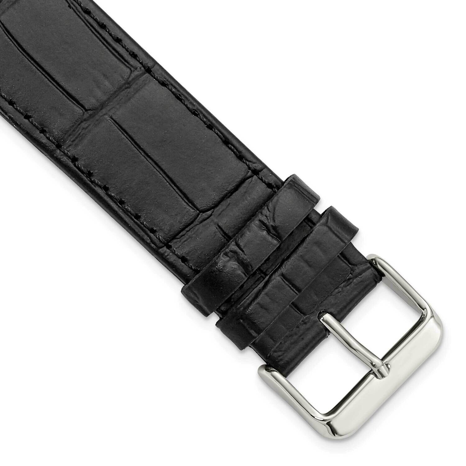 Gilden For Apple 42/44mm Black X-Long Gator Grain Calfskin Watch Band BA549EL-42 by Men&#39;s Jewelry a…