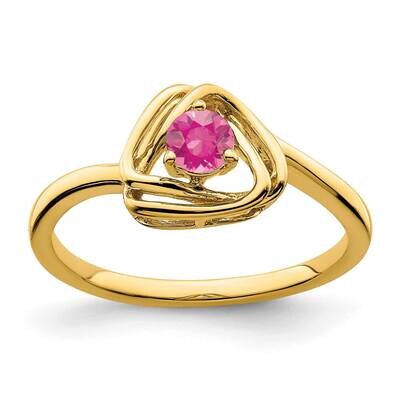 Pink Tourmaline Triangle Ring 14k Gold RM7395-PT-Y, MPN: RM7395-PT-Y,