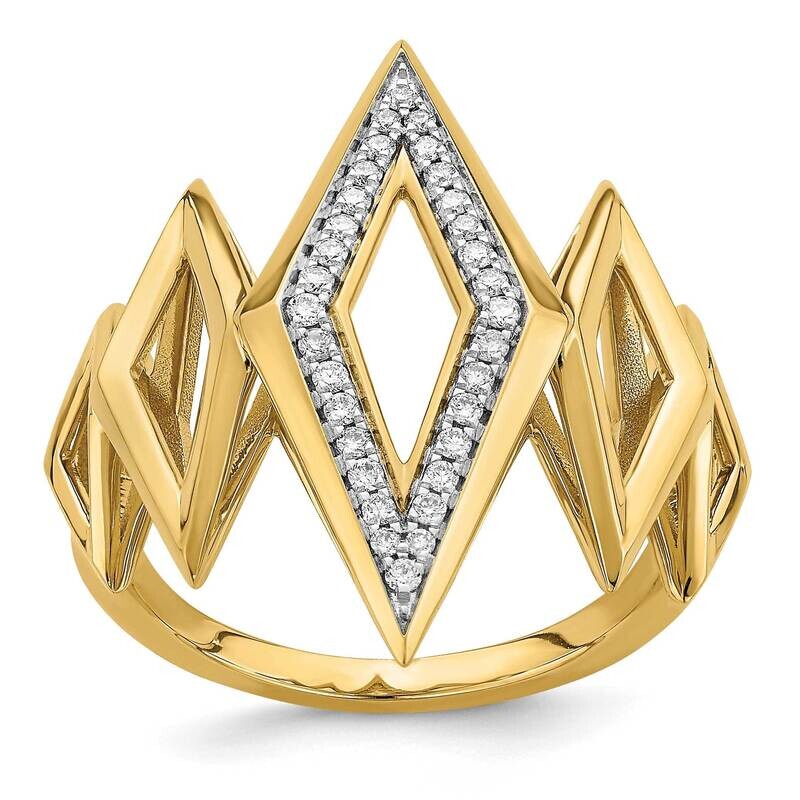 Fancy Geometric Diamond Ring 14k Polished Gold RM6823-019-YA