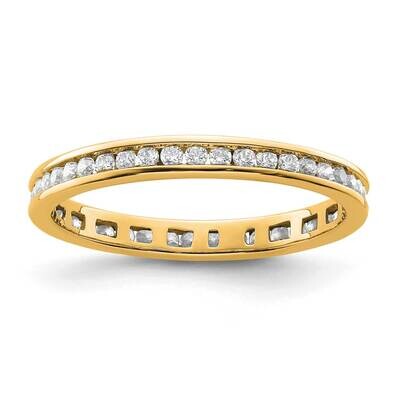 Size 8 Channel-Set 1/2 Carat Diamond Complete Eternity Band 14k Polished Gold ET0009-050-8Y4, MPN: …