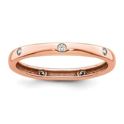 Polished Bezel-Set 1/10 Carat Diamond Complete Eternity Band 14k Rose Gold ET0008-010-8R4, MPN: ET0…