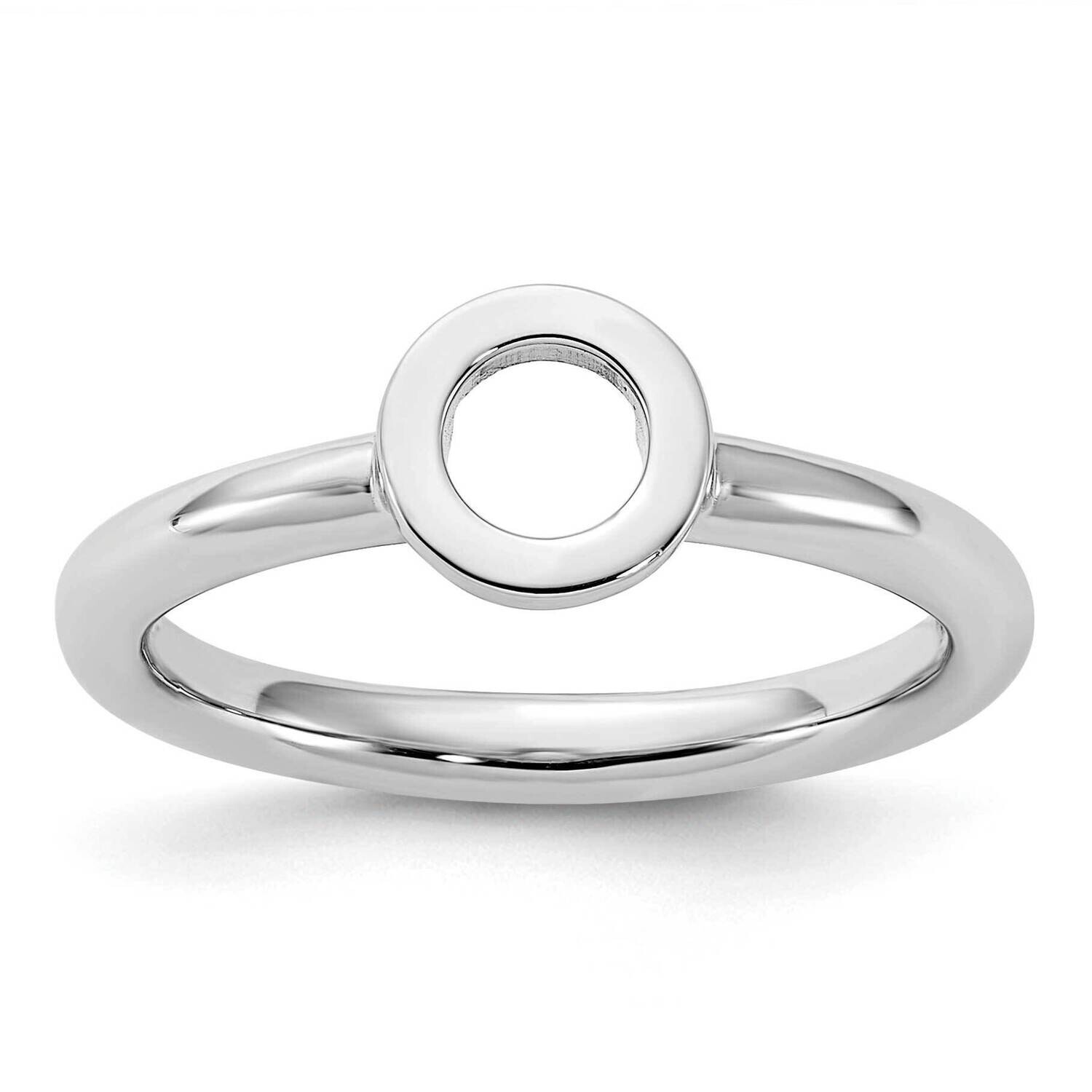 Stackable Expressions Rhodium-Plated O Ring Sterling Silver QSK2187, MPN: QSK2187, 883957334929