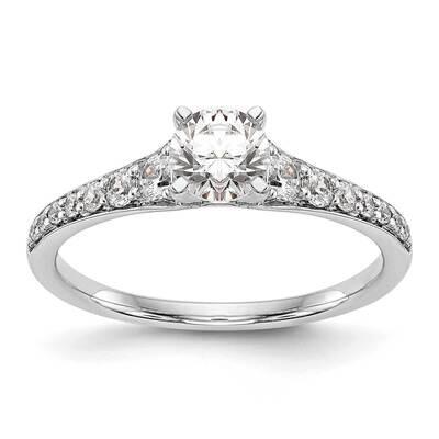 Diamond Peg Set Semi-Mount Eng Ring 14k White Gold RM2710E-031-WAA, MPN: RM2710E-031-WAA,