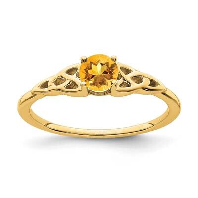 Citrine Celtic Knot Ring 14k Gold RM7396-CI-Y, MPN: RM7396-CI-Y,