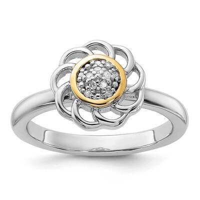 Shey Couture 14K Accent Diamond Ring Sterling Silver Rhodium-Plated QTC1780, MPN: QTC1780,