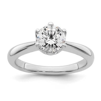 1.25 Carat 7.00 mm 6-Prong Round Solitaire Engagement Ring Mounting 14k White Gold RM1936E-125-CWAA…