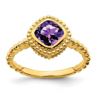 Cushion Amethyst Ring 10k Gold RM7201-AM-1Y, MPN: RM7201-AM-1Y, 191101822674