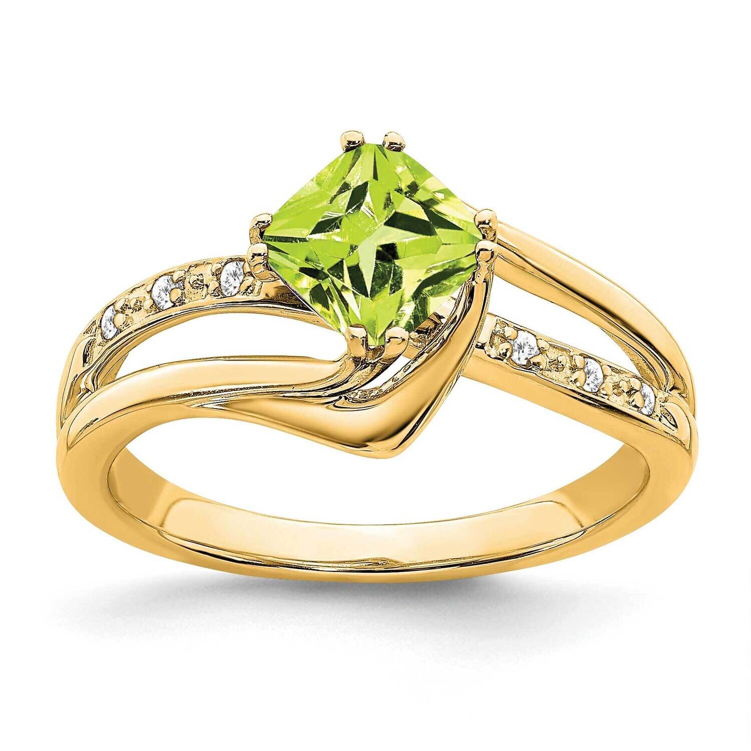 Peridot Diamond Ring 14k Gold RM7116-PE-004-YA, MPN: RM7116-PE-004-YA, 191101816345
