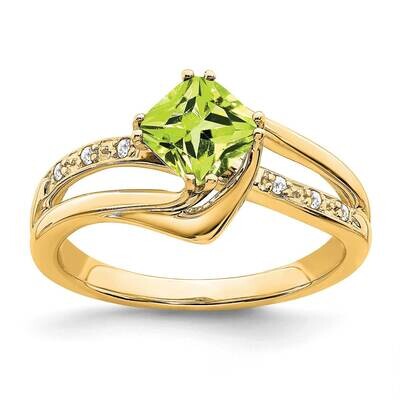 Peridot Diamond Ring 14k Gold RM7116-PE-004-YA, MPN: RM7116-PE-004-YA, 191101816345