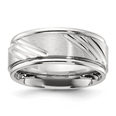 Chisel Polished Brushed Center Grooved 9.00mm Band Stainless Steel SR693 by Chisel, MPN: SR693, 883…