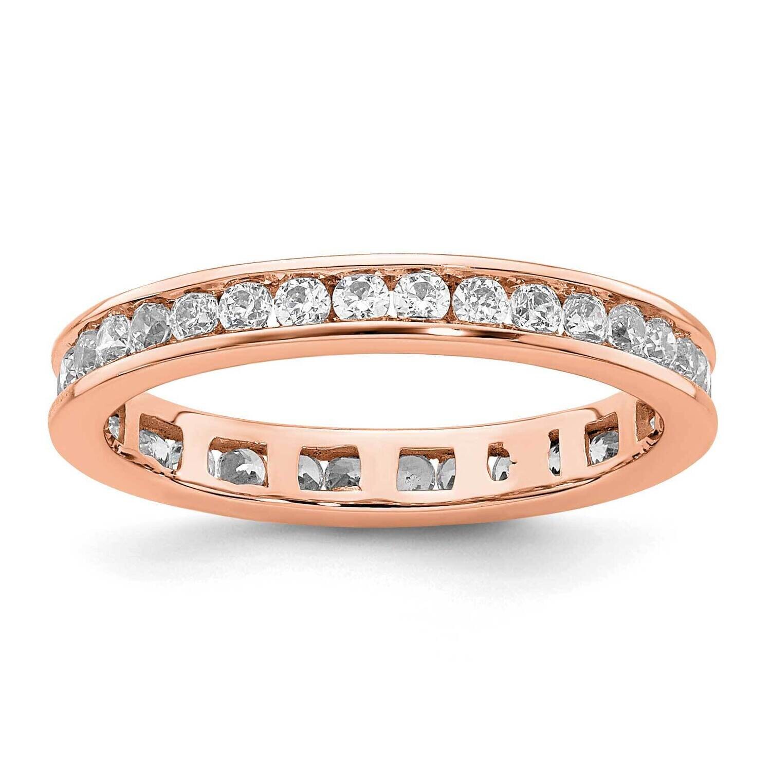 Polished Channel-Set 1/2 Carat Diamond Complete Eternity Band 14k Rose Gold ET0009-050-4R4, MPN: ET…