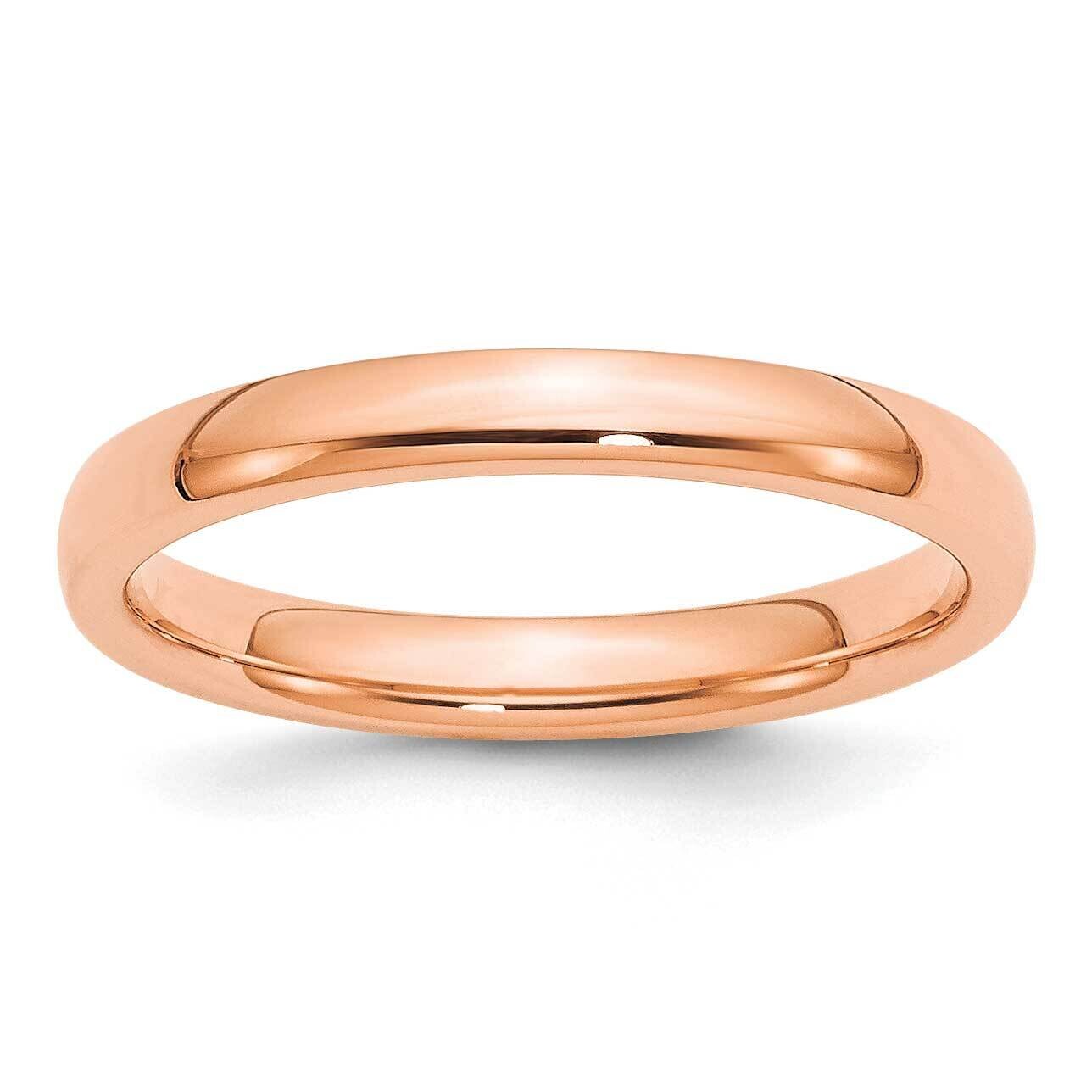 18K Rose Gold 3mm Comfort Fit Wedding BSize 11 RCF030, MPN: RCF030,