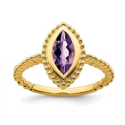 Marquise Amethyst Ring 14k Gold RM7204-AM-Y, MPN: RM7204-AM-Y, 191101824173