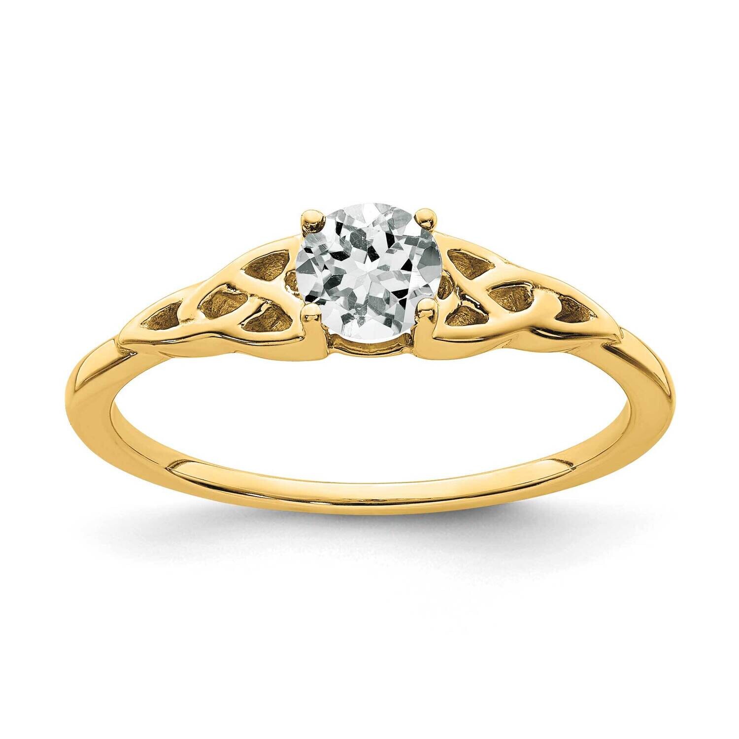 Topaz Celtic Knot Ring 10k White Gold RM7396-WT-1Y, MPN: RM7396-WT-1Y, 191101663284