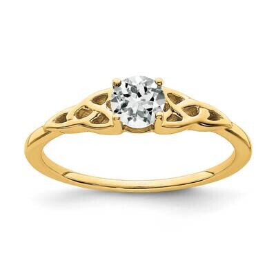 Topaz Celtic Knot Ring 10k White Gold RM7396-WT-1Y, MPN: RM7396-WT-1Y, 191101663284