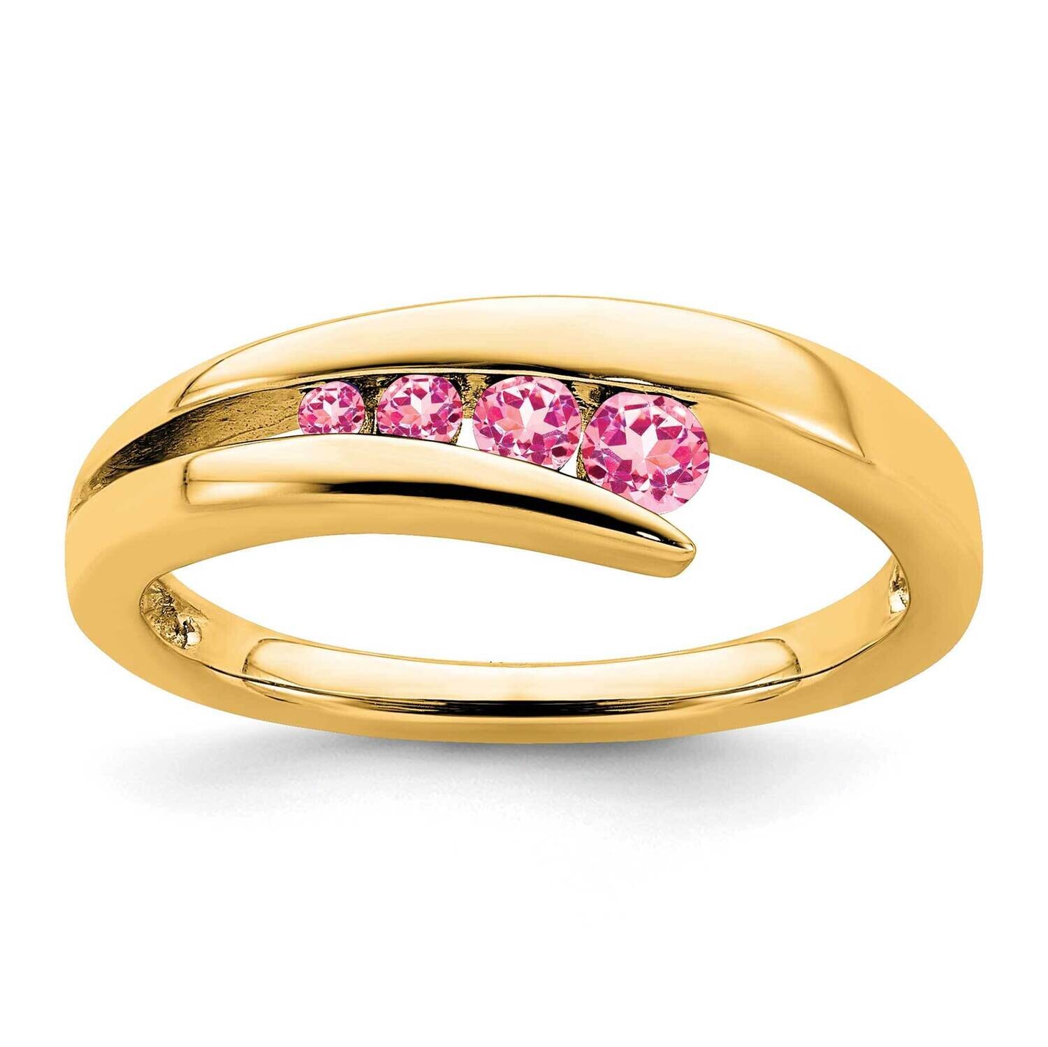 Pink Tourmaline 4-Stone Ring 14k Gold RM7112-PT-Y