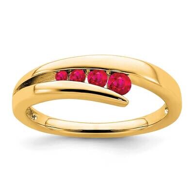 Ruby 4-Stone Ring 10k Gold RM7112-RU-1Y, MPN: RM7112-RU-1Y,