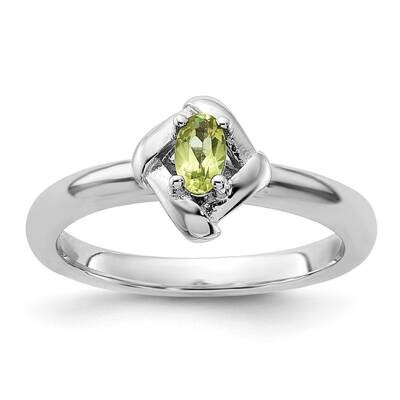 Stackable Expressions Peridot Ring Sterling Silver QSK1282, MPN: QSK1282,