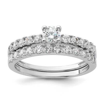 CZ Ring BSet Sterling Silver Rhodium-Plated QR7549, MPN: QR7549,