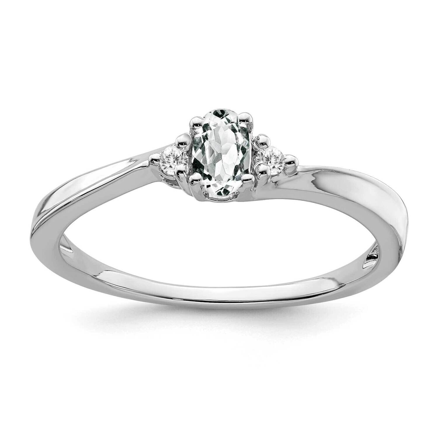 White Topaz Diamond Ring 14k White Gold RM7405-WT-004-WA, MPN: RM7405-WT-004-WA,