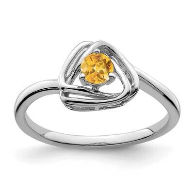 Citrine Triangle Ring 14k White Gold RM7395-CI-W, MPN: RM7395-CI-W,