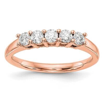 5-Stone Diamond Band Ring Mounting 14k Rose Gold RM3174B-110-RAA, MPN: RM3174B-110-RAA,