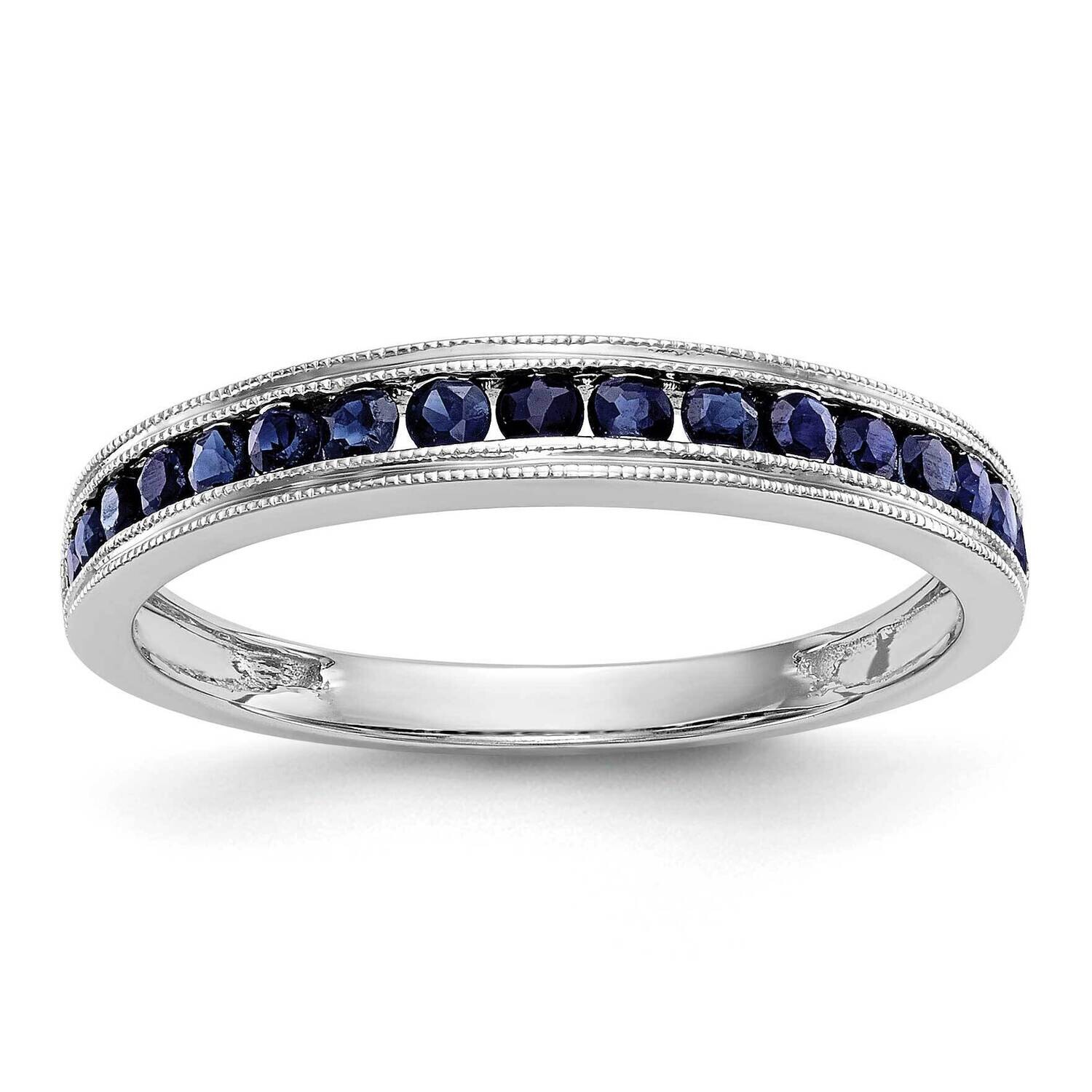 Blue Sapphire Band 10k White Gold RM3454B-SA-1W, MPN: RM3454B-SA-1W,