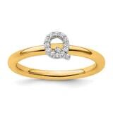 Stackable Diamond Initial Q Ring 14k Gold SK2112QY, MPN: SK2112QY,