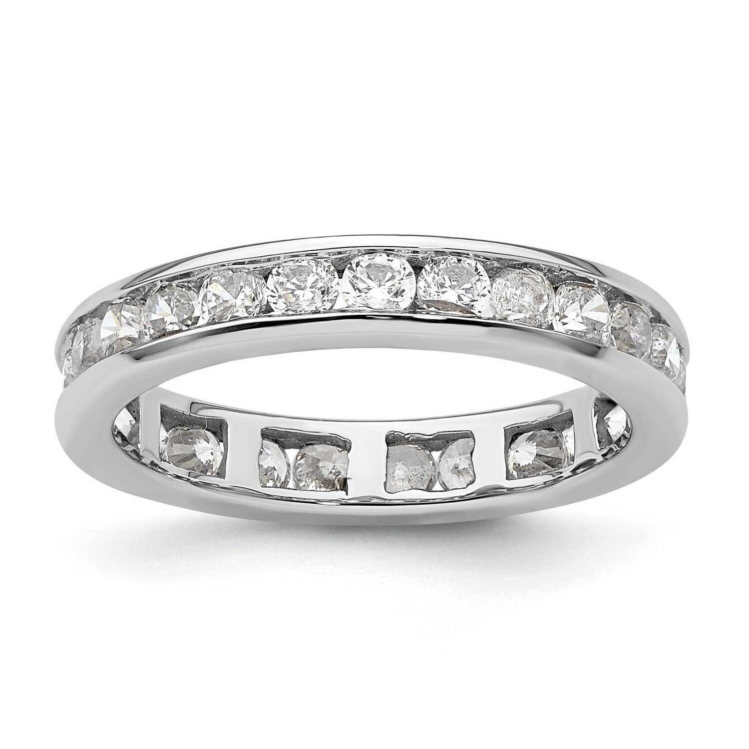 Polished Channel-Set 1 Carat Diamond Complete Eternity Band 14k White Gold ET0009-100-4W4, MPN: ET0…