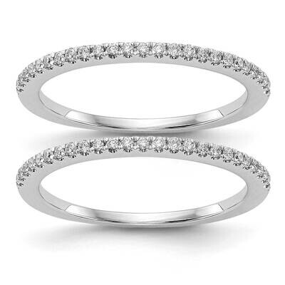 Set Of 2 Wedding Band Ring Mountings 14k White Gold RM2072B-025-CWAA, MPN: RM2072B-025-CWAA,