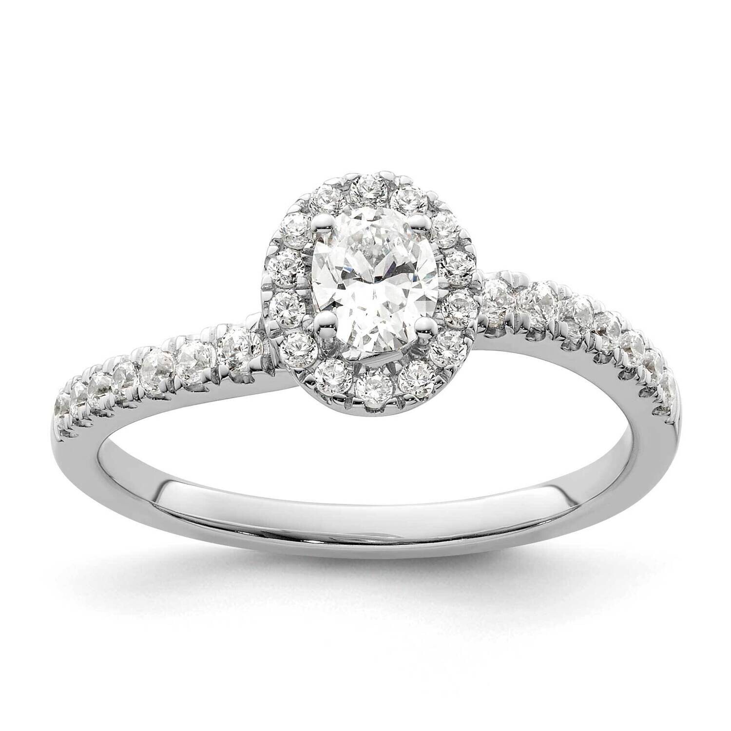 Diamond Two Promises Halo Complete Eng Ring 14k White Gold RM9206E-035-WAA
