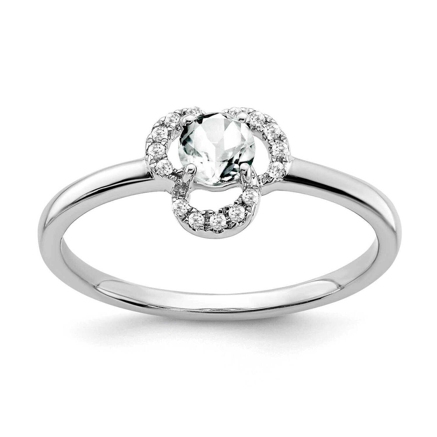 White Topaz Diamond Ring 10k White Gold RM3578-WT-006-1WA