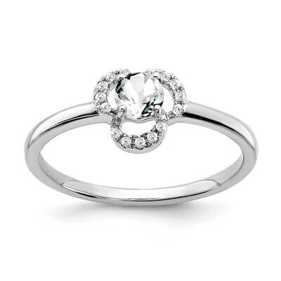White Topaz Diamond Ring 10k White Gold RM3578-WT-006-1WA, MPN: RM3578-WT-006-1WA, 191101664366