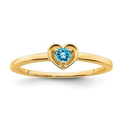 Blue Topaz Heart Ring 10k Gold RM7397-BT-1Y, MPN: RM7397-BT-1Y,
