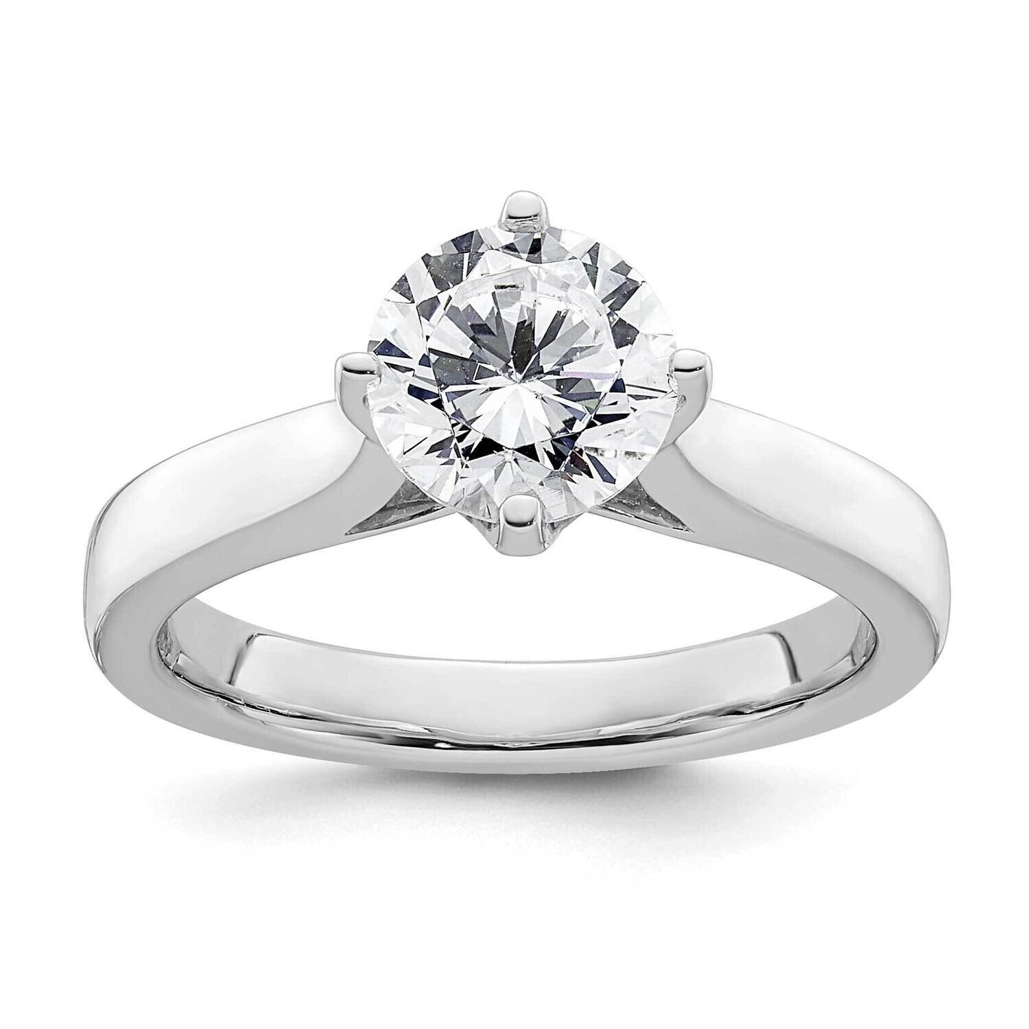 1.5 Carat 7.50 mm 4-Prong Round Solitaire Engagement Ring Mounting 14k White Gold RM1938E-150-CWAA,…