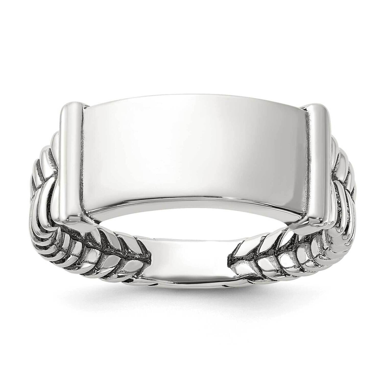 Oxidized Men&#39;s Ring Sterling Silver QR7634 by Men&#39;s Jewelry and Accessories, MPN: QR7634,