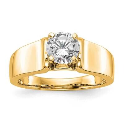 Peg Set Solitaire Eng Ring Mounting 14k Gold RM1971E-6.5WIDE-Y, MPN: RM1971E-6.5WIDE-Y,