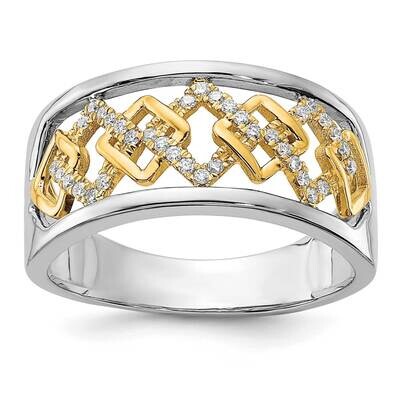 Polished Fancy Squares Diamond Ring 14k Two-Tone Gold RM6862-012-WYA, MPN: RM6862-012-WYA,