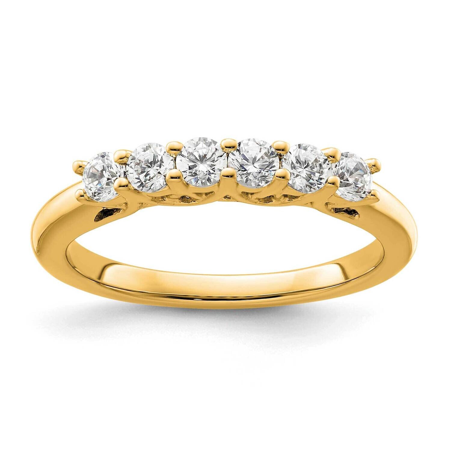 6-Stone Diamond Band Ring Mounting 14k Gold RM3185B-050-YAA, MPN: RM3185B-050-YAA,